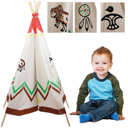 Tipi Wigwam Namiot dla dzieci Tipi Deluxe do domu i ogrodu