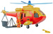 Zestaw Strażak Sam Żółty Helikopter ratunkowy Wallaby 2 światło dźwięk + figurka i akcesoria 3+ Simba