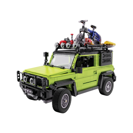 Klocki konstrukcyjne CaDA Duży samochód terenowy 2w1 Suzuki Jimny zielone auto Off Roader terenówka 1803 elementy