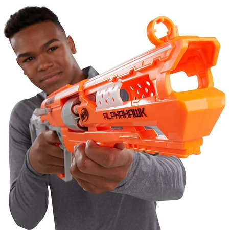 OUTLET NERF N-Strike Elite wyrzutnia Alphahawk 10 strzałek USZKODZONE OPAKOWANIE
