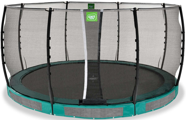 Trampolina ogrodowa z siatką zabezpieczającą do gruntu Allure Classic 427 cm zielona