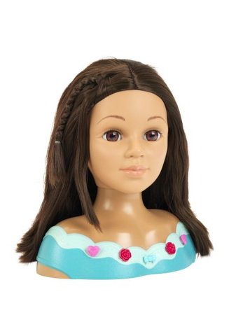 Lalka Duża Głowa do stylizacji czesania włosów Fryzjer Mia+ paletka do makijażu dla dzieci