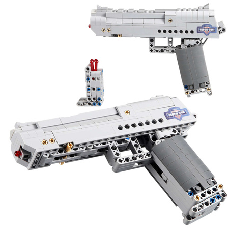 Zestaw CaDA Klocki Desert Eagle Falcon broń pistolet 5 naboi + Broń Micro UZI + 6 pocisków