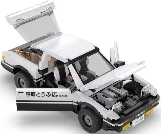 Klocki konstrukcyjne CaDA Samochód Auto wyścigowe Initial-D AE86 Toyota Trueno 1324 elementy