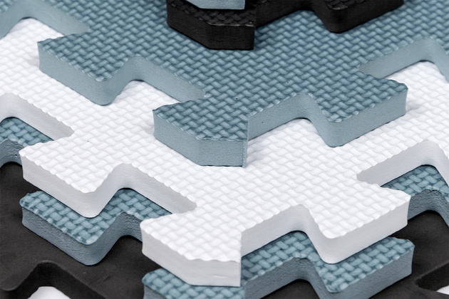 Duża mata podłogowa edukacyjna 180x180 Grube puzzle piankowe XXL 9 szt. Humbi Zwierzęta morskie wodne Ocean