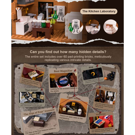 Klocki konstrukcyjne Pantasy Sherlock Holmes Baker Street 221B 3047 elementów