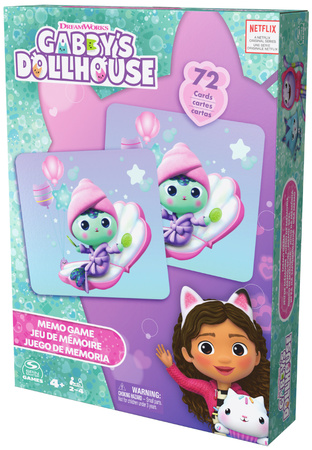 Gabby's Dollhouse Memo Koci Domek Gabi Gra Memory 72 karty postaci