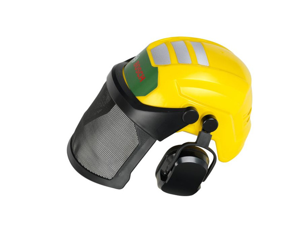 Klein Bosch kask zabawkowy drwala z przyłbicą ochronną i nausznikami