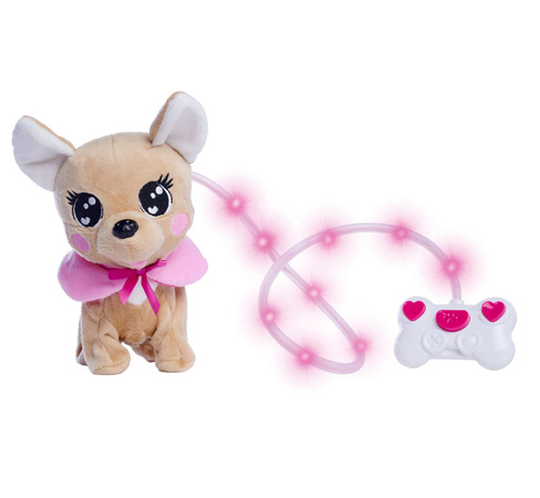 OUTLET Chi Chi Love Interaktywny Piesek Chihuahua Loomy z pilotem Dźwięk Świecąca smycz 18 cm 3+ PO ZWROCIE