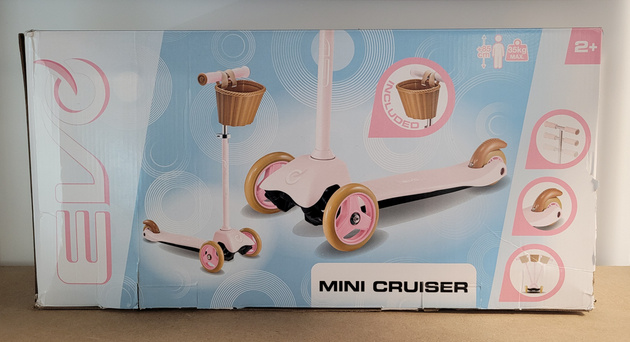 OUTLET EVO Regulowana Trójkołowa Hulajnoga dla Dzieci z Koszyczkiem Mini Cruiser Basket Różowa USZKODZONE OPAKOWANIE