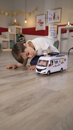 Duży zestaw Kamper wakacyjny pojazd z figurką i akcesoriami Hymer 30 cm