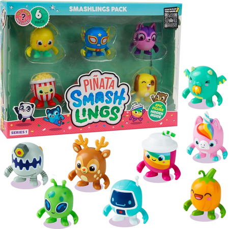 Zestaw Pinata SmashLings 6 losowych figurek stworki Smashlings Pack