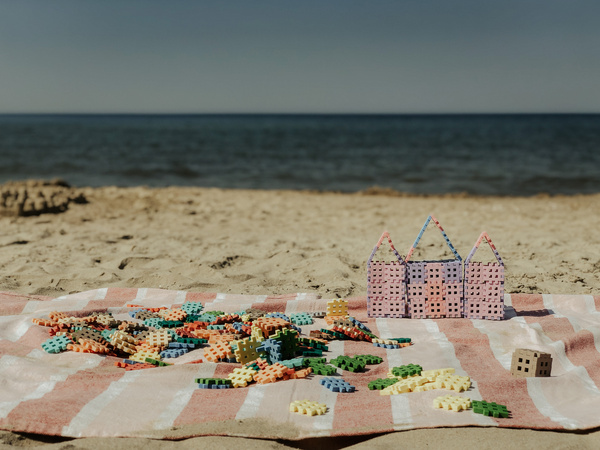 Klocki konstrukcyjne Mini Waffle zestaw w pastelowych kolorach 300 elementów Marioinex