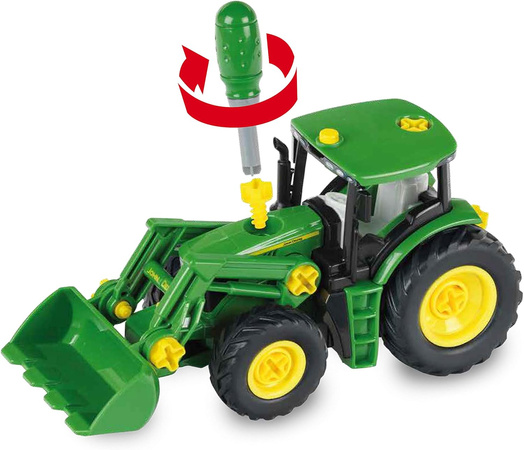 Klein 3906 John Deere Traktor z dwiema przyczepami Do skręcania