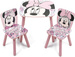 Arditex Myszka Minnie Disney Drewniany Stolik + dwa krzesełka dla dzieci