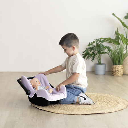Nosidełko fotelik samochodowy 2w1 dla lalek długości do 42 cm Maxi Cosi różowe