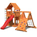 Plac zabaw drewniany ogrodowy Big Leader Spider domek, zjeżdżalnia, huśtawka, piaskownica, ścianka i lina do wspinaczki, akcesoria