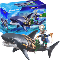 Playmobil Pirates Zestaw Rekin olbrzym z piratem 21 elementów