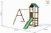 Plac zabaw drewniany duży Lucas domek, zjeżdżalnia, 2x huśtawka