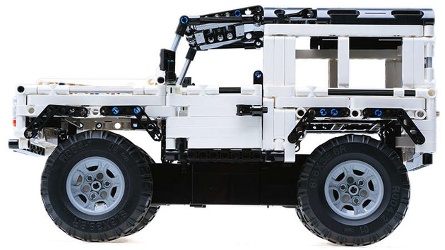 Klocki konstrukcyjne CaDA Samochód Zdalnie Sterowany Biały Jeep RC 533 elementy