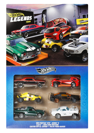 Hot Wheels Legends zestaw 6 pojazdów Deluxe Silver Series