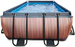Basen ogrodowy 400x200x100cm z pompą piaskową i drabiną brązowy