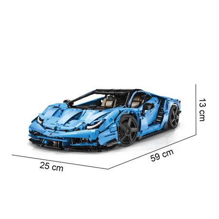 Klocki konstrukcyjne CaDA Master Duże Auto Sportowe 59 cm Super Car Niebieski Samochód 3842 elementów