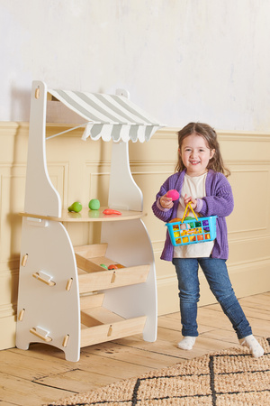 Duży Zestaw Plastikowe Warzywa Owoce Do Kuchni Koszyk Sklepowy Casdon 21 Cm