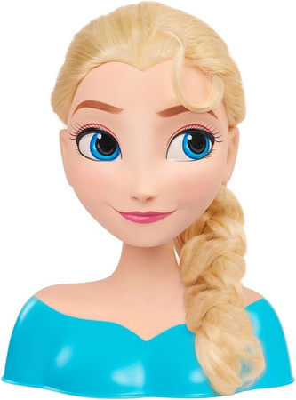 OUTLET Lalka Głowa do czesania i stylizacji włosów Księżniczka Disney Elsa Kraina Lodu +szczotka USZKODZONE OPAKOWANIE