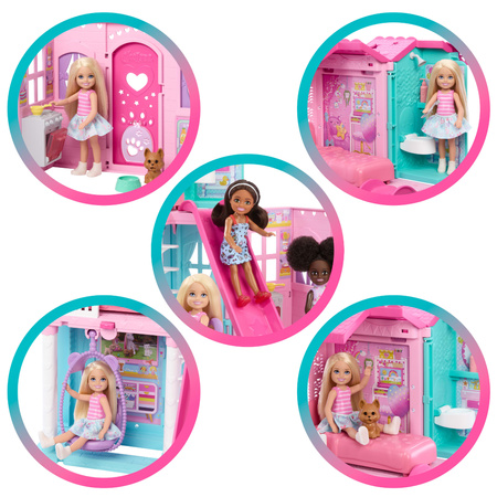 Zestaw Barbie Club Chelsea domek dla lalki Pop-Up House + akcesoria