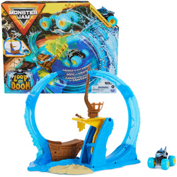 Monster Jam zestaw kaskaderski tor z wyrzutnią Loop of Doom + pojazd 1:64