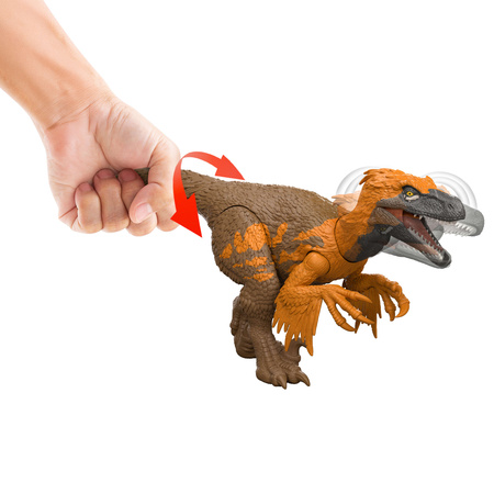 Figurka Dinozaur Utahraptor Jurassic World Rebirth Wild Roar dźwięk 26 cm