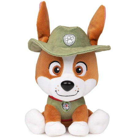 Zestaw Psi Patrol Jungle Pups Pojazd Trackera i figurka + Tracker Maskotka Pluszak Piesek 15 cm
