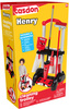 Zestaw Wózek do sprzątania Henry Little Helper + Pionowy odkurzacz Dyson dla dzieci zabawkowy z funkcją ssania Casdon