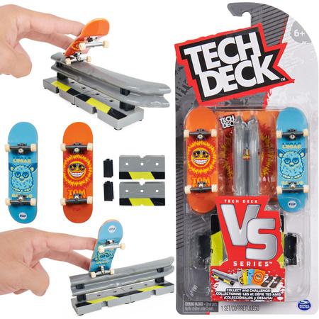 Tech Deck VS Series Krooked i Flip zestaw z 4 deskorolkami i przeszkodami