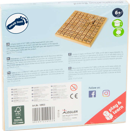 Small Foot Drewniana tabliczka mnożenia