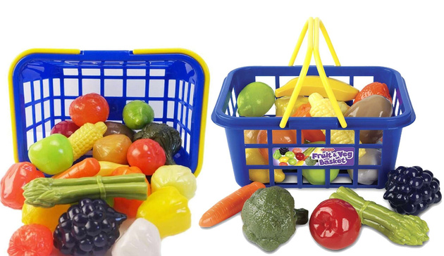 Plastikowe warzywa owoce do kuchni koszyk sklepowy zakupy Casdon