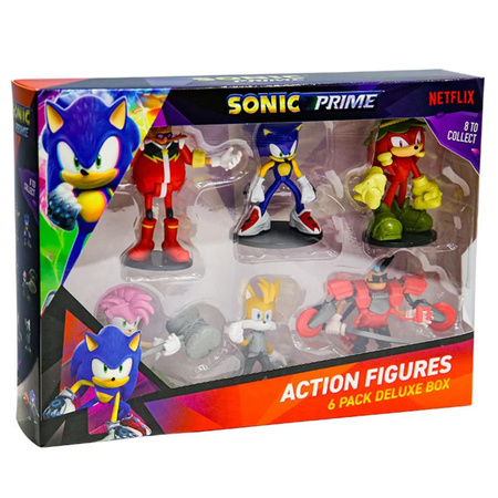 Sonic Prime Zestaw 6 figurek kolekcjonerskich 4-8 cm Figurka z bajki
