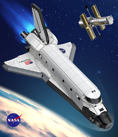 Klocki konstrukcyjne CaDA Master NASA model prom kosmiczny Discovery Space Shuttle 1827 elementów