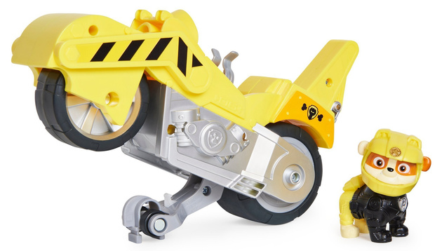OUTLET Psi Patrol 2w1 Rubble Deluxe Moto Pups Motopieski Żółty Motocykl Motor Pojazd + figurka PRODUKT PO ZWROCIE