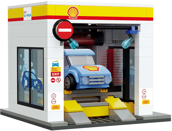 Klocki Konstrukcyjne Zestaw CaDA Shell Stacje paliw, Myjni samochodowe 2519 elementy