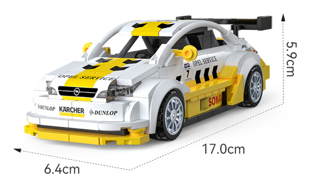 OUTLET Klocki konstrukcyjne CaDA wyścigówka Samochód wyścigowy Opel Astra V8 Coupe DTM Auto USZKODZONE OPAKOWANIE