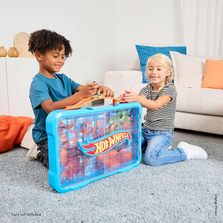 Hot Wheels Walizka Garaż na autka z Podświetlanym Logo