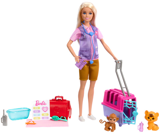 Zestaw You Can Be Lalka Barbie Kariera Ratowniczka Zwierząt