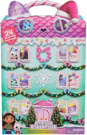 Koci Domek Gabi Kalendarz Adwentowy figurki + papierowe dekoracje 25 elementów Gabby's Dollhouse