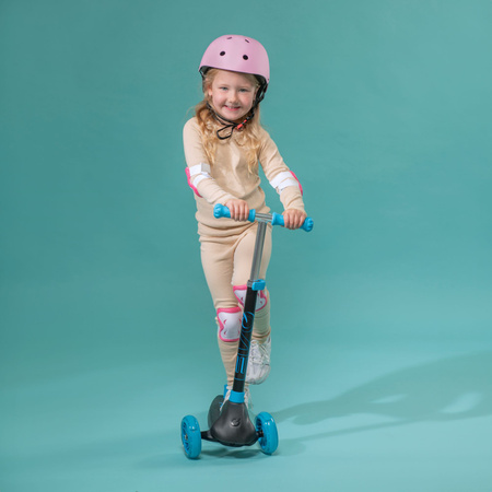 OUTLET EVO Regulowana Trójkołowa Hulajnoga dla Dzieci Eclipse Niebieski Świecące kółka i Podest PO ZWROCIE