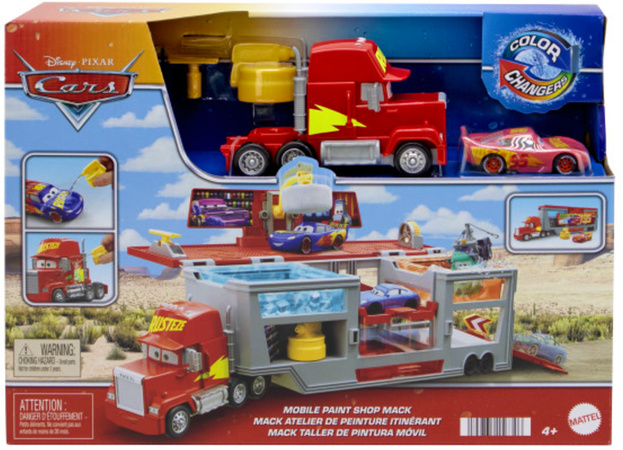 Disney Auta Zestaw Mobilna Stacja Lakiernicza Maniek Zygzak McQueen + Akcesoria