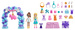 Polly Pocket Mały Zestaw Urodzinowa Impreza Polly Pocket 38 elementów