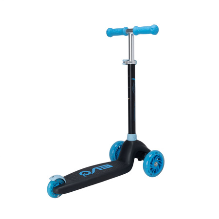 EVO Regulowana Trójkołowa Hulajnoga dla Dzieci Eclipse Niebieski Świecące kółka i Podest
