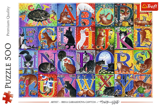 Puzzle 500 Koci Alfabet Trefl